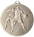 Medal srebrny- piłka koszykowa - medal stalowy MMC40050/S