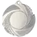 Medal srebrny ogólny z miejscem na emblemat 25 mm - medal stalowy MMC5010/S