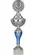 Puchar metalowy srebrno - niebieski NT991A