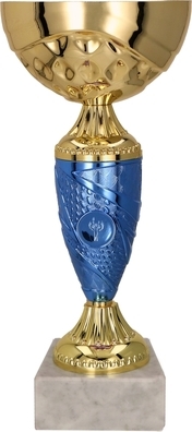 Puchar metalowy złoto-niebieski 9058
