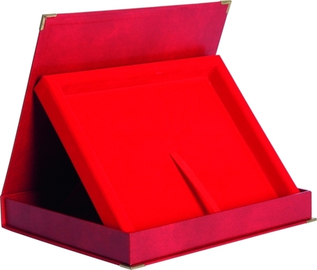 Etui czerwone poziome do dyplomu 230x180 mm