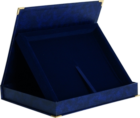 Etui niebieskie poziome do dyplomu 305x230 mm