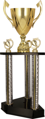 Puchar metalowy piętrowy złoty 3131