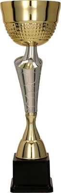 Puchar metalowy srebrno-złoty 4211
