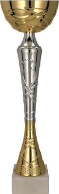 Puchar metalowy srebrno-złoty 9215