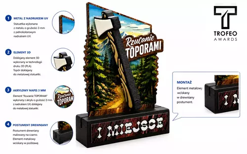 Zdjęcie produktu Statuetka RZUCANIE TOPORAMI 2