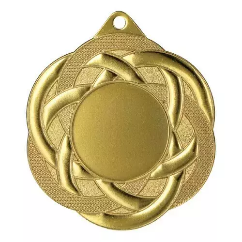 Zdjęcie produktu Stalowy medal w kolorze złotym z miejscem na emblemat 25 mm ME5001/G
