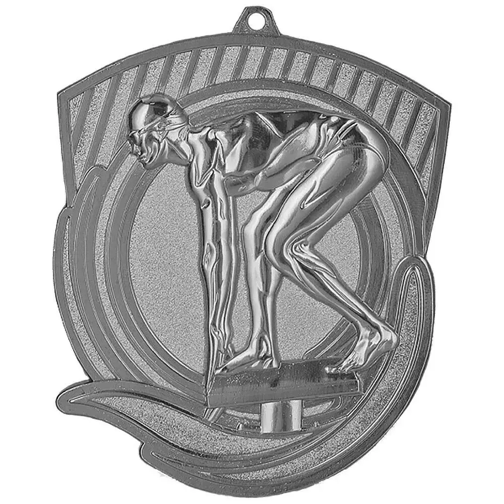 Zdjęcie produktu Medal srebrny 80mm x 60mm - pływanie MD8062/S