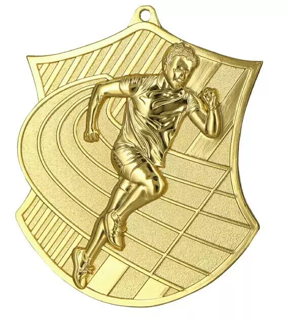 Zdjęcie produktu Medal złoty 80mm x 60mm - biegi MD8061/G