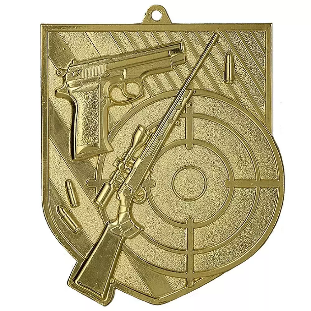 Zdjęcie produktu Medal złoty 80mm x 60mm - strzelectwo MD8063/G