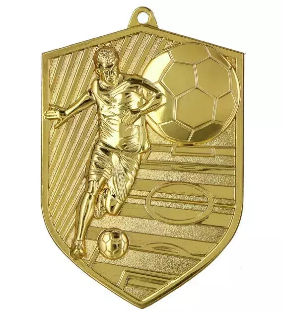 Zdjęcie produktu Medal złoty 80mm x 60mm - piłka nożna MD8060/G