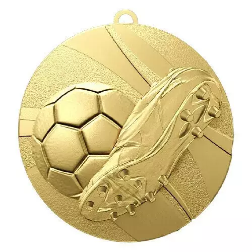 Zdjęcie produktu Stalowy medal w kolorze złotym – piłka nożna ME5003/G