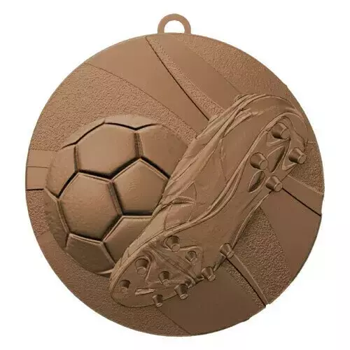 Zdjęcie produktu Stalowy medal w kolorze brązowym – piłka nożna ME5003/B