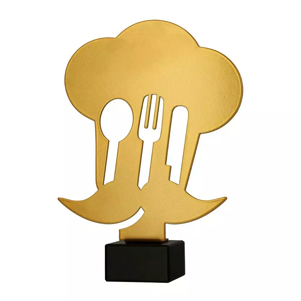 Zdjęcie produktu Trofeum metalowe z marmurową podstawą - Kucharstwo ML-COOK2