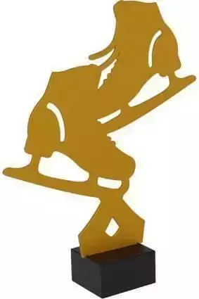 Zdjęcie produktu Trofeum metalowe z marmurową podstawą - Łyżwiarstwo ML-FSK3