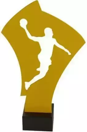 Zdjęcie produktu Trofeum metalowe z marmurową podstawą - Piłka ręczna ML-HAN4