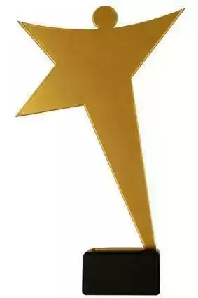Zdjęcie produktu Trofeum metalowe z marmurową podstawą - Gwiazda ML-STA5