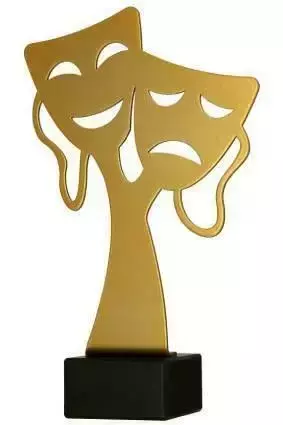 Zdjęcie produktu Metalowe trofeum z marmurową podstawą - Teatr ML-THE2