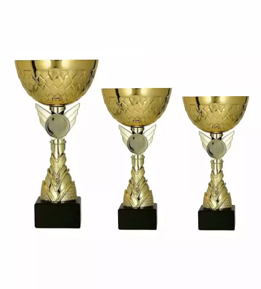 Zdjęcie produktu Zestaw pucharów - Puchar metalowy złoty 9304ABC 