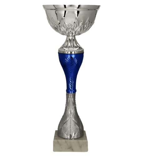 Zdjęcie produktu Puchar metalowy srebrno-niebieski 9267B