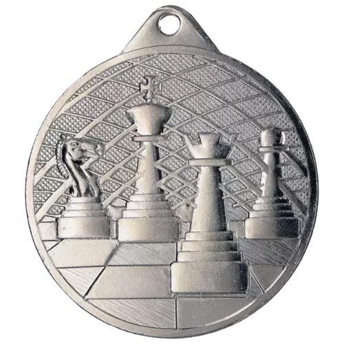 Zdjęcie produktu Medal srebrny stalowy - Szachy MMC34050/S