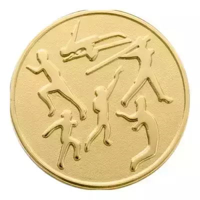 Zdjęcie produktu Wklejka aluminiowa złota - lekkoatletyka