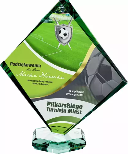 Zdjęcie produktu Trofeum szklane z nadrukiem kolorowym LuxorJet i etui G022A-LUX