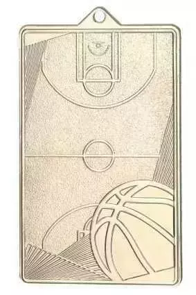 Zdjęcie produktu Medal srebrny 70mm x 45mm - koszykówka MMC7145/S