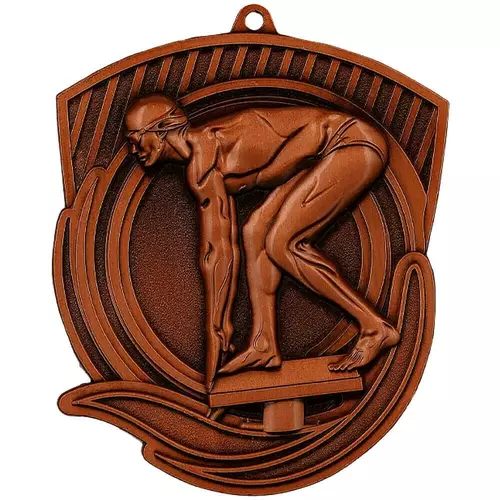 Zdjęcie produktu Medal brązowy 80mm x 60mm - pływanie MD8062/B