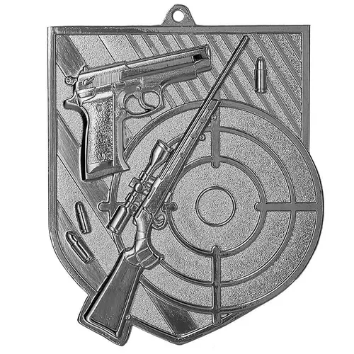 Zdjęcie produktu Medal srebrny 80mm x 60mm - strzelectwo MD8063/S