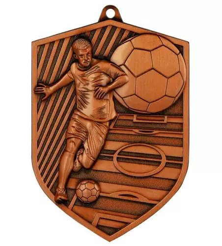 Zdjęcie produktu Medal brązowy 80mm x 60mm - piłka nożna MD8060/B