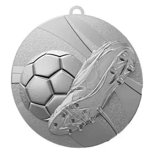 Zdjęcie produktu Stalowy medal w kolorze srebrnym – piłka nożna ME5003/S