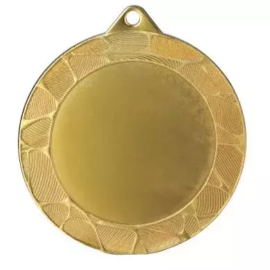Zdjęcie produktu Stalowy medal w kolorze złotym z miejscem na emblemat 50 mm ME7001/G