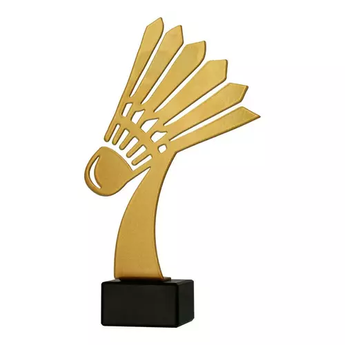 Zdjęcie produktu Trofeum metalowe z marmurową podstawą - Badminton ML-BAD