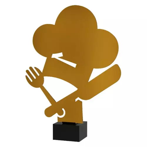 Zdjęcie produktu Trofeum metalowe z marmurową podstawą - Kucharstwo ML-COOK