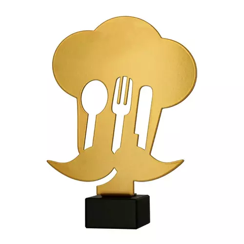 Zdjęcie produktu Trofeum metalowe z marmurową podstawą - Kucharstwo ML-COOK2