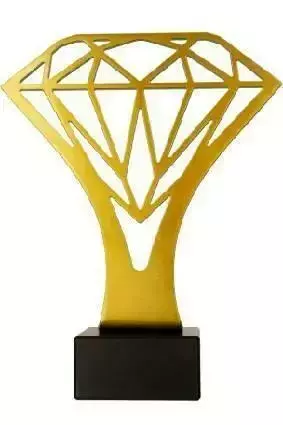Zdjęcie produktu Trofeum metalowe z marmurową podstawą - Diament ML-DIA