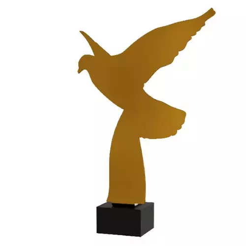 Zdjęcie produktu Trofeum metalowe z marmurową podstawą - Gołąb ML-DOVE4