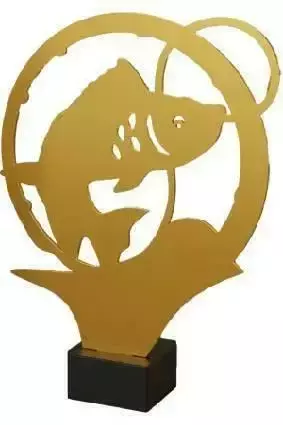 Zdjęcie produktu Trofeum metalowe z marmurową podstawą - Karp ML-FIS1