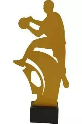Zdjęcie produktu Trofeum metalowe z marmurową podstawą - Piłka ręczna ML-HAN3