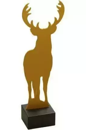 Zdjęcie produktu Trofeum metalowe z marmurową podstawą - Polowanie ML-HUN1