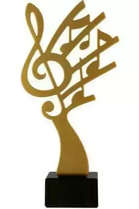Zdjęcie produktu Metalowe trofeum z marmurową podstawą - Muzyka ML-MUS4