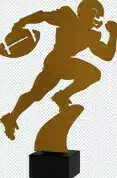 Zdjęcie produktu Trofeum metalowe z marmurową podstawą - rugby ML-RUG3