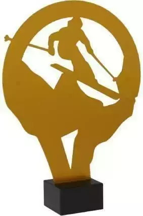Zdjęcie produktu Trofeum metalowe z marmurową podstawą - Narciarstwo ML-SKI1