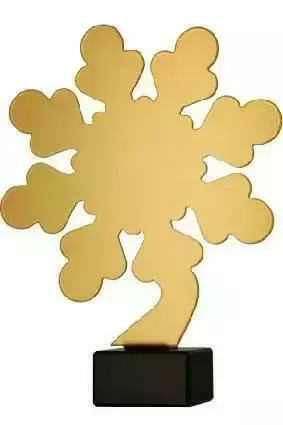 Zdjęcie produktu Trofeum metalowe z marmurową podstawą - Śnieżynka ML-SNO2
