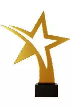 Zdjęcie produktu Trofeum metalowe z marmurową podstawą - Gwiazda ML-STA3