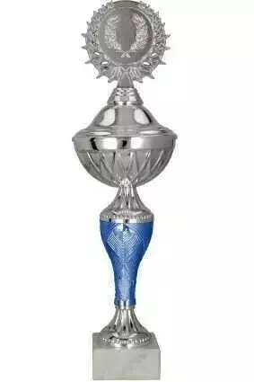 Zdjęcie produktu Puchar metalowy srebrno - niebieski NT991C