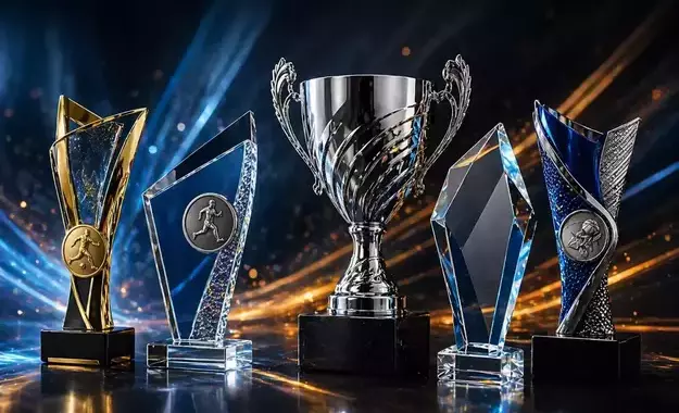 Zdjecie newsa Nowoczesne trofea ze szkła, metalu i plastiku – jak wybrać idealny materiał na nagrody sportowe i okolicznościowe?